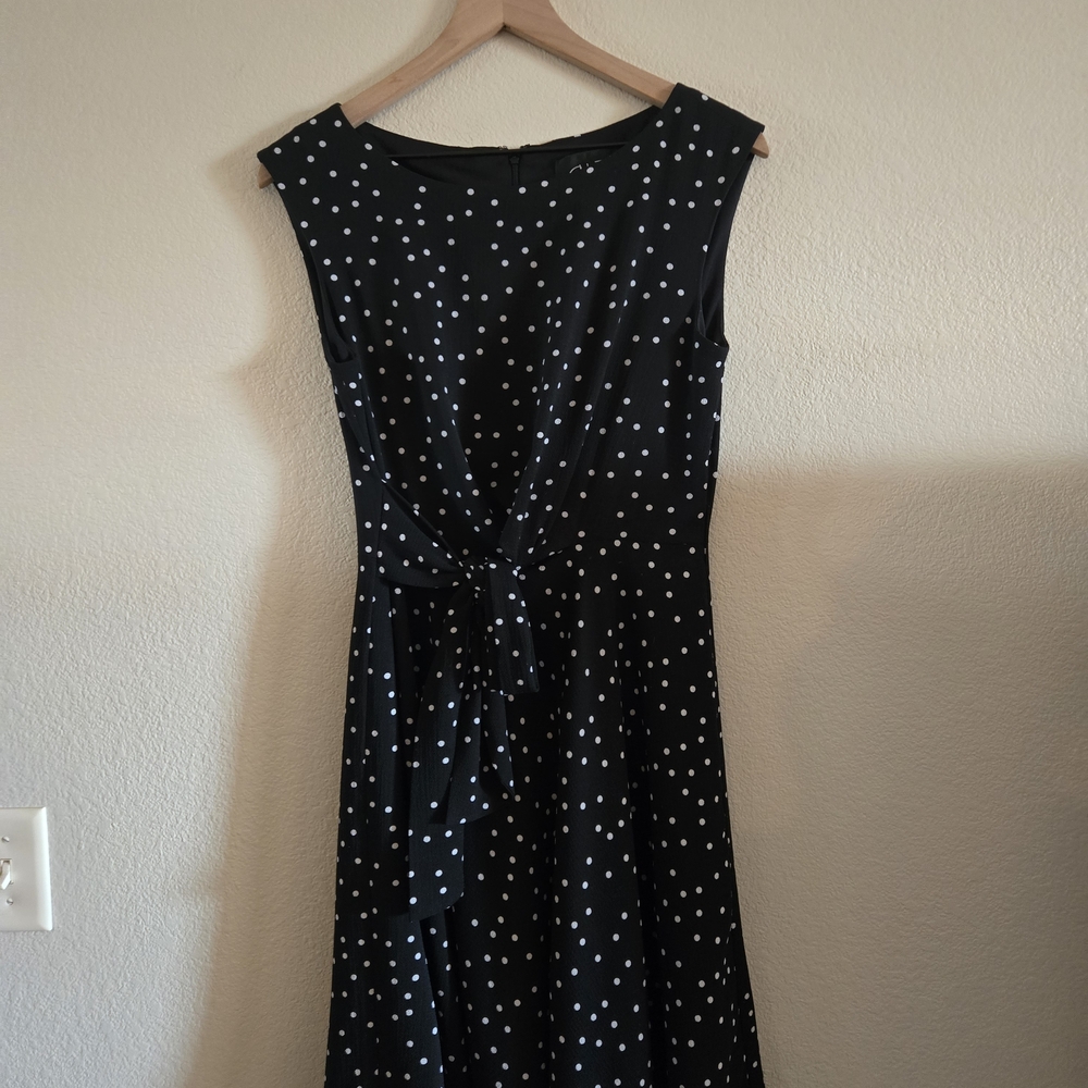 Chelsea Rose Black Polka Dot Fit & Flare Dress | Vintage Inspired | Coquette